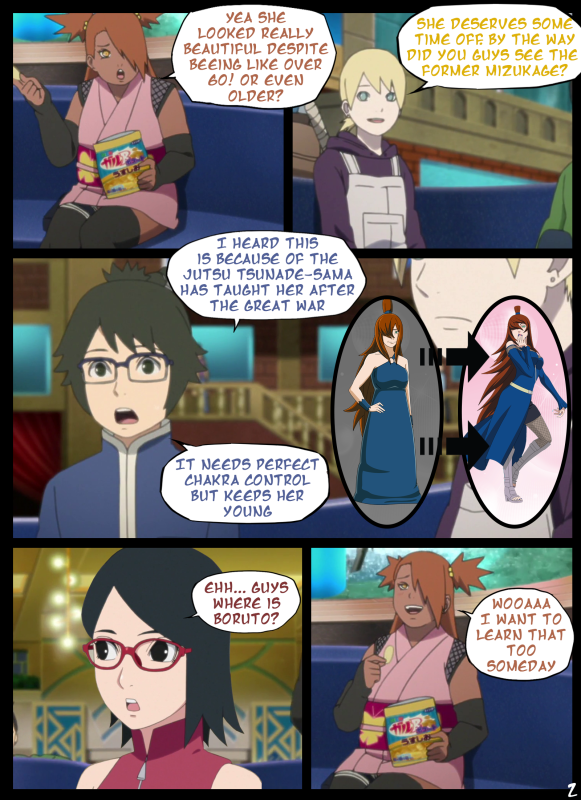 akimichi chouchou,kaminarimon denki,mei terumi,sarada uchiha,yamanaka inojin