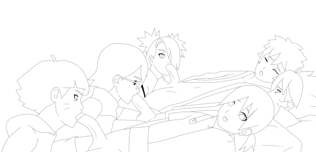 akimichi chouchou,mitsuki (naruto),sarada uchiha,uzumaki boruto,uzumaki himawari,yamanaka inojin
