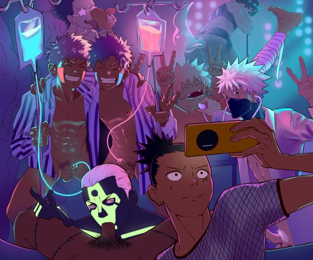 aburame shino,hatake kakashi,hidan,inuzuka kiba,kakuzu,nara shikamaru,rock lee,uzumaki naruto