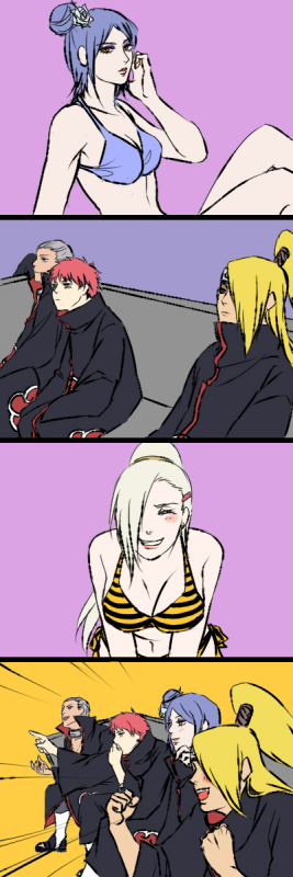 deidara,hidan,ino yamanaka,konan,sasori