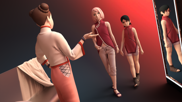 sakura haruno,sarada uchiha,tenten