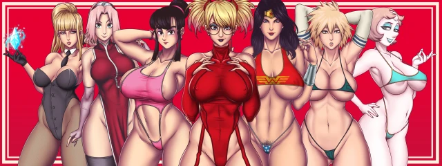 chichi,gem (species),mitsuki bakugou,original character,pearl (steven universe),sakura haruno,wonder woman